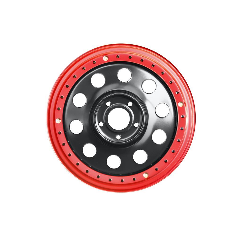 Диск усиленный JEEP стальной черный 5х127 8xR17 d75 ET-0 с бедлоком (красный)