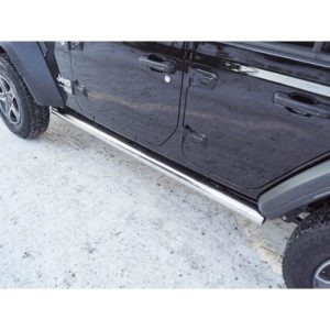 Пороги труба 76 мм ТСС для Jeep Wrangler 2018-2019