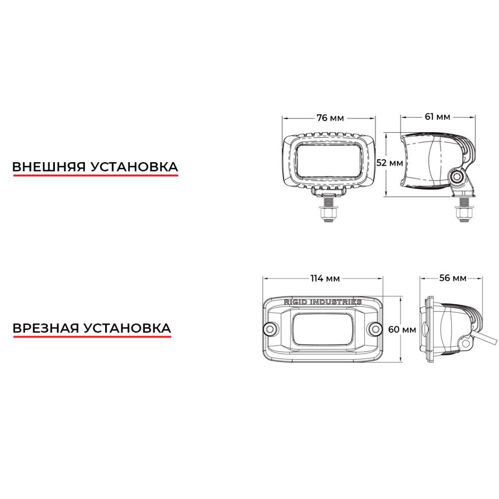 SR-M Серия PRO (2 светодиода) — Рабочий свет (1 шт.)