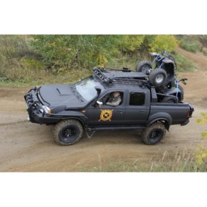 Багажник алюминиевый силовой 4-опорный на пикапы