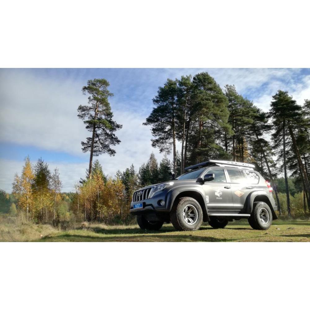 Багажник экспедиционный аэродинамический алюминиевый -Toyota Land Cruiser Prado 150