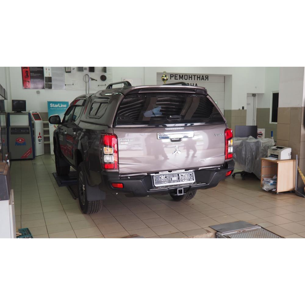Бампер АВС-Дизайн задний с квадратом под ДО Mitsubishi L200 V рестайлинг 2018- (чёрный)