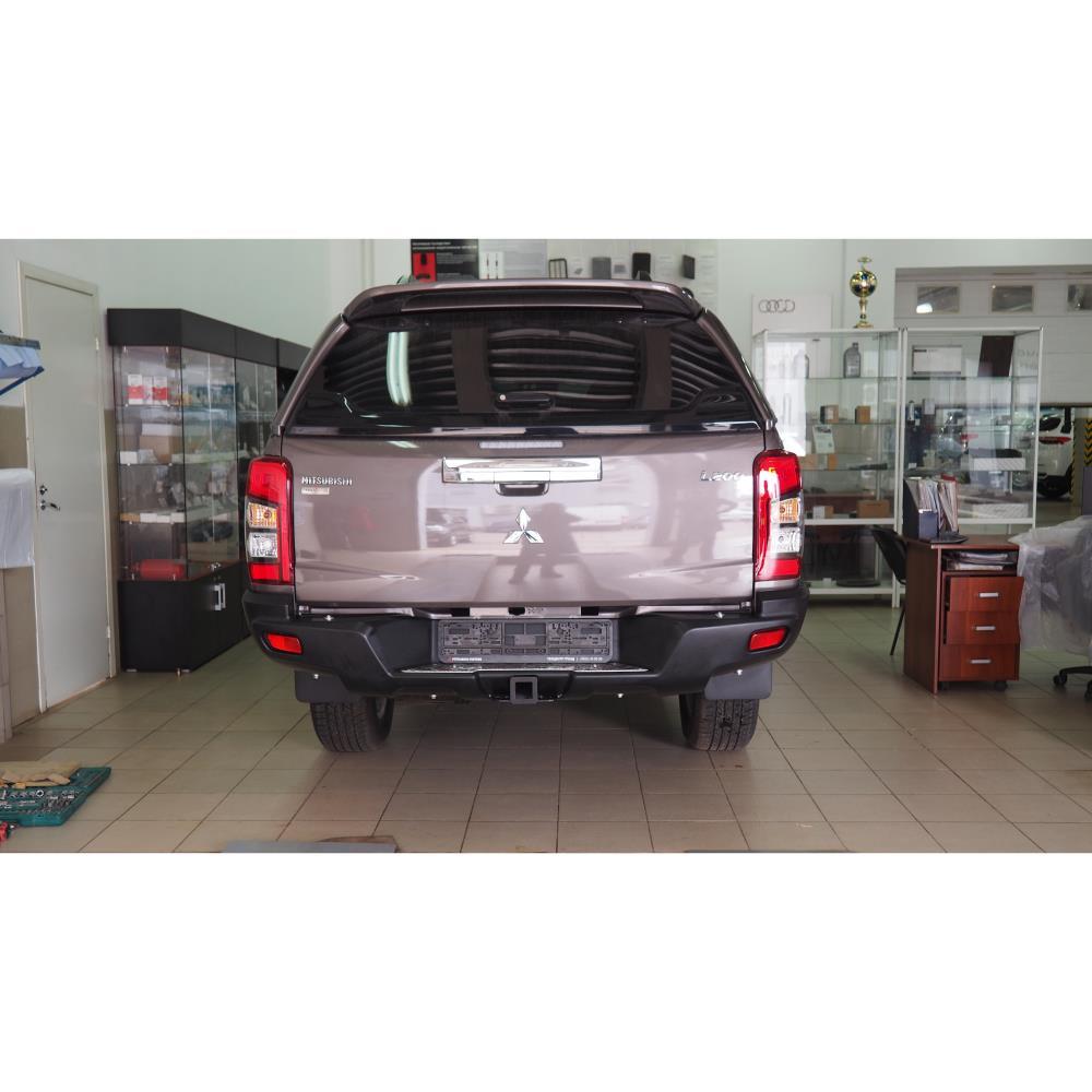 Бампер АВС-Дизайн задний с квадратом под ДО Mitsubishi L200 V рестайлинг 2018- (чёрный)