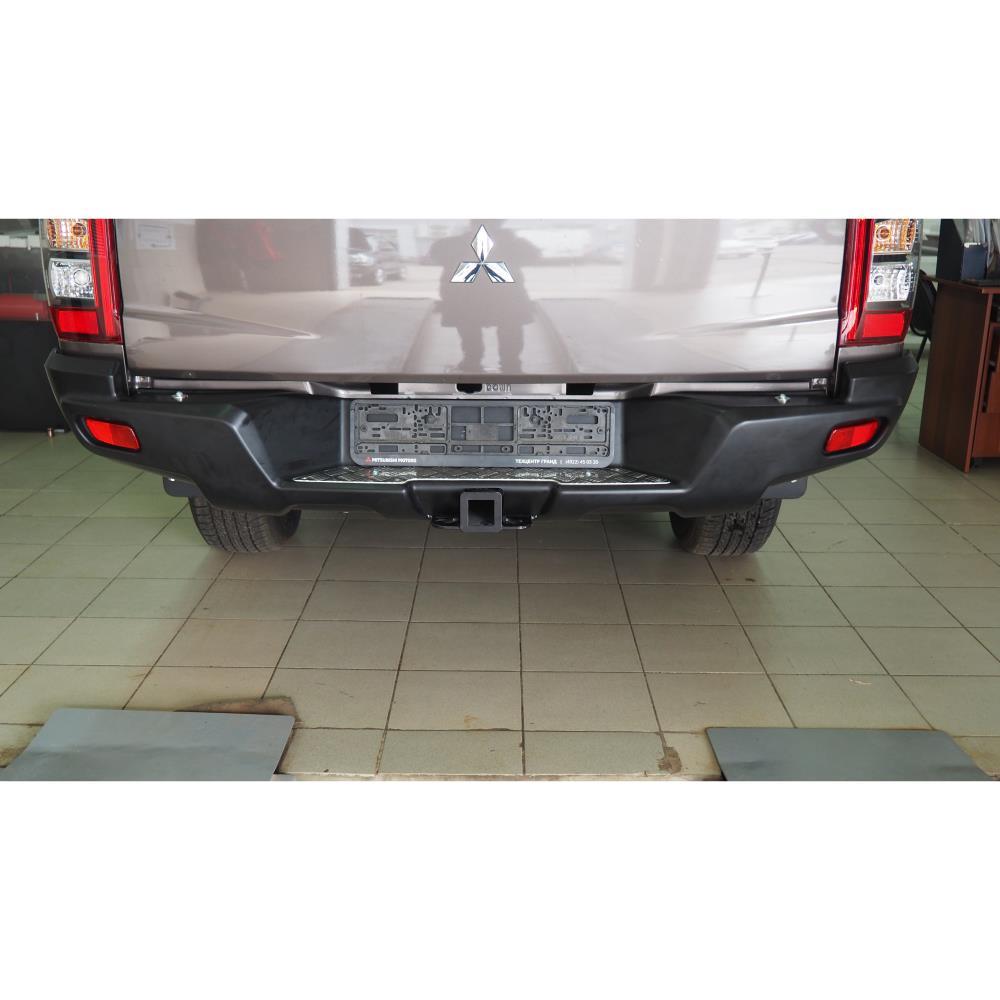 Бампер АВС-Дизайн задний с квадратом под ДО Mitsubishi L200 V рестайлинг 2018- (чёрный)