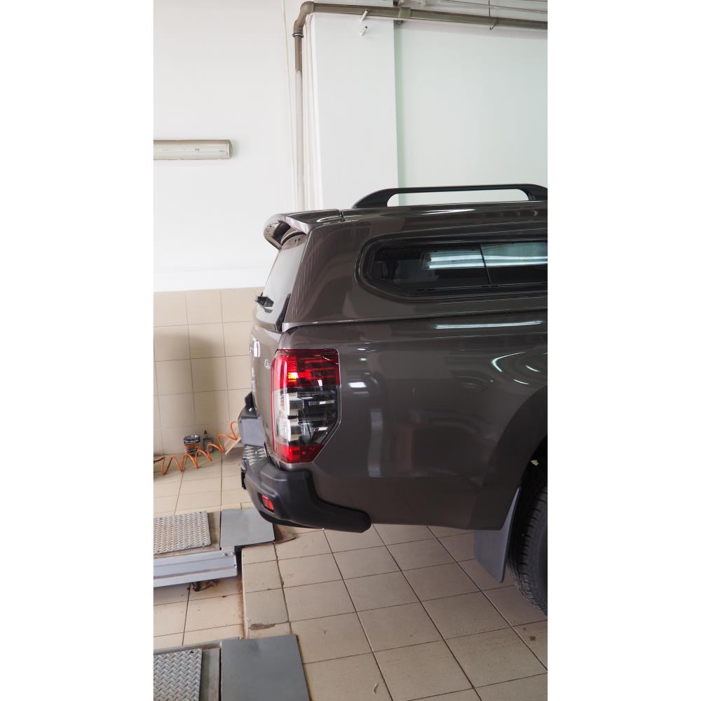 Бампер АВС-Дизайн задний с квадратом под ДО Mitsubishi L200 V рестайлинг 2018- (чёрный)