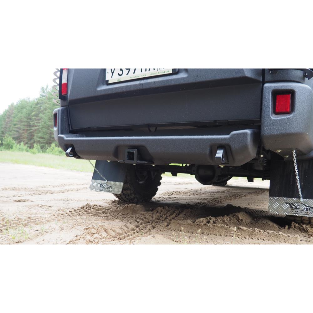 Бампер АВС-Дизайн задний с квадратом под ДО UAZ Пикап 2010- (под покраску)