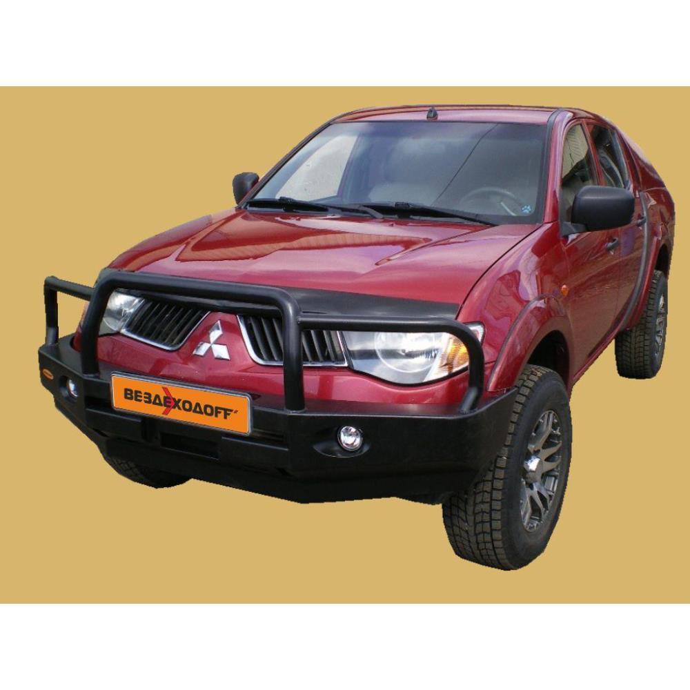 Бампер передний Mitsubishi L200 2006-2014 с кенгурином