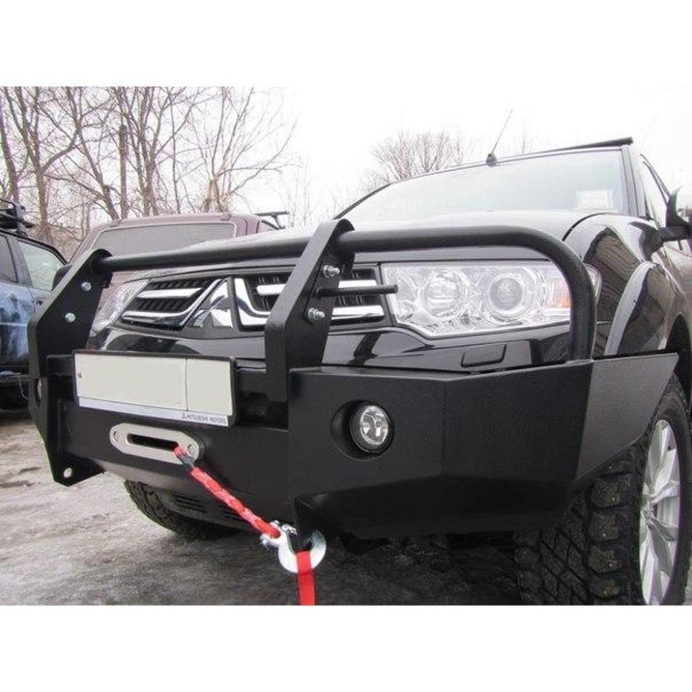 Бампер РИФ передний Mitsubishi L200 2005-2015 с защит. дугой и защитой бачка