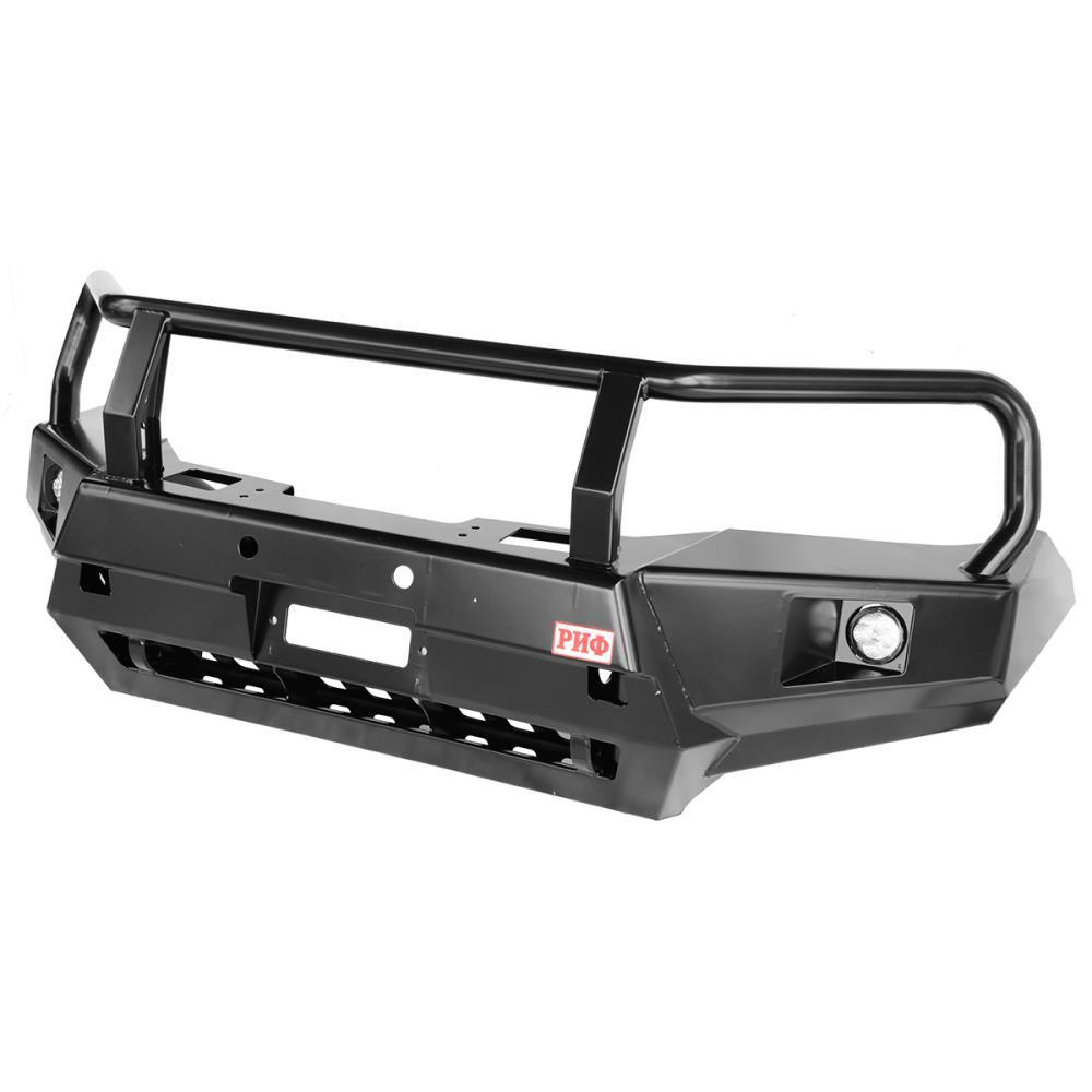 Бампер РИФ передний Toyota Hilux 2015+ с доп. фарами