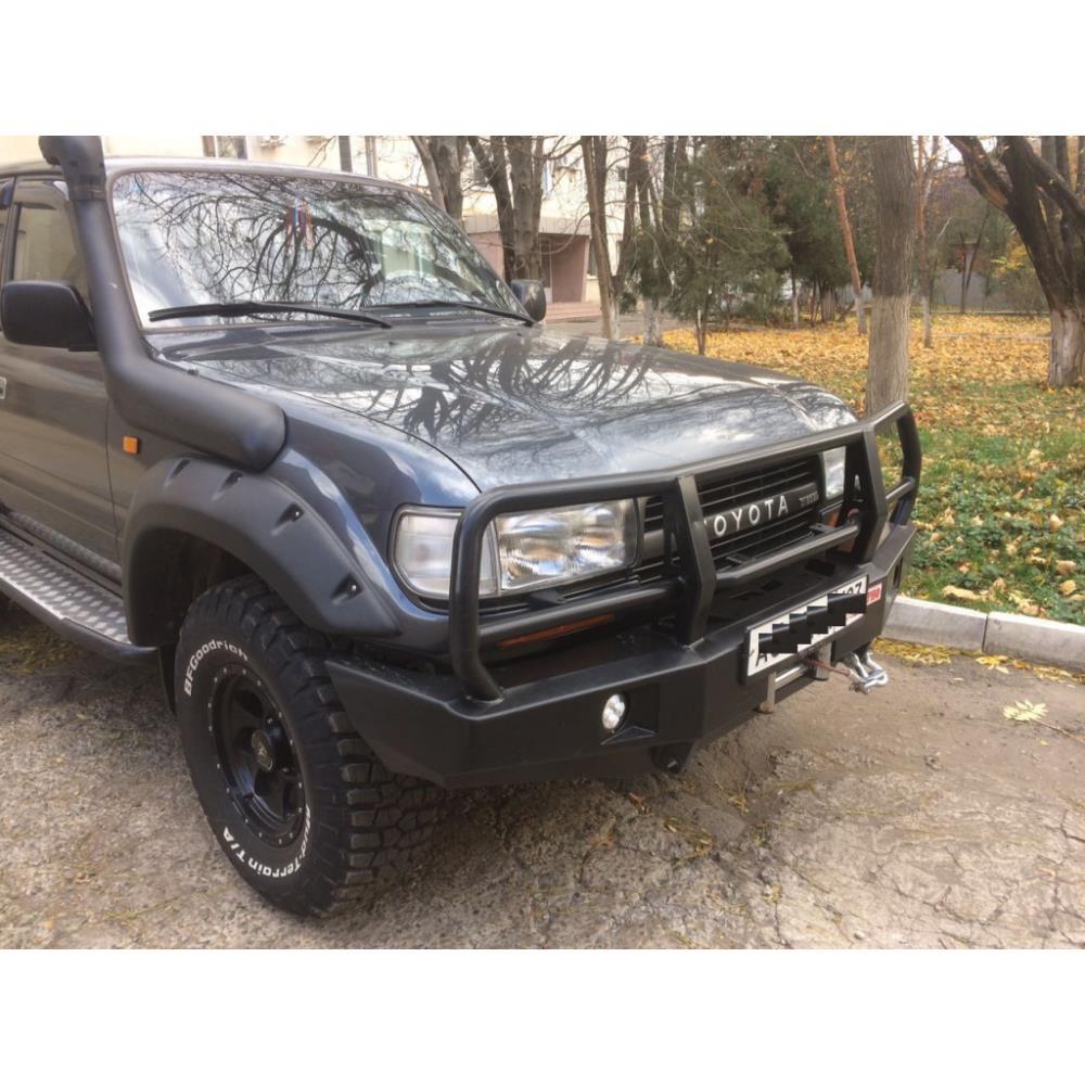 Бампер РИФ передний Toyota Land Cruiser 100 до 2002 с доп. фарами и защитной дугой
