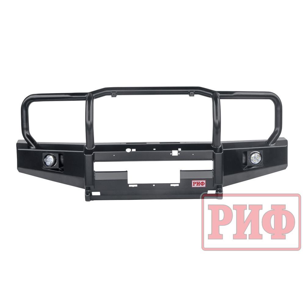 Бампер РИФ передний Toyota Land Cruiser 76/78 2007+ c доп. фарами и защитной дугой