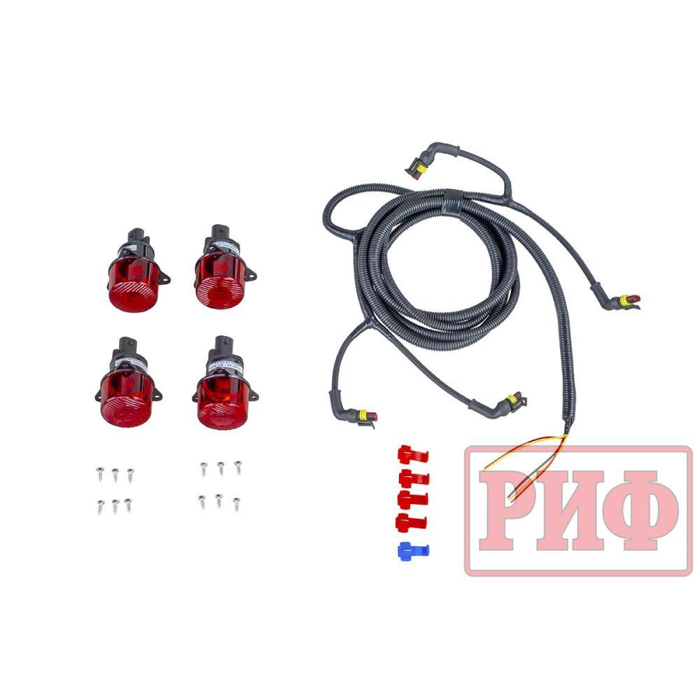 Бампер РИФ силовой задний Mitsubishi L200 2019+ с квадратом под фаркоп и фонарями