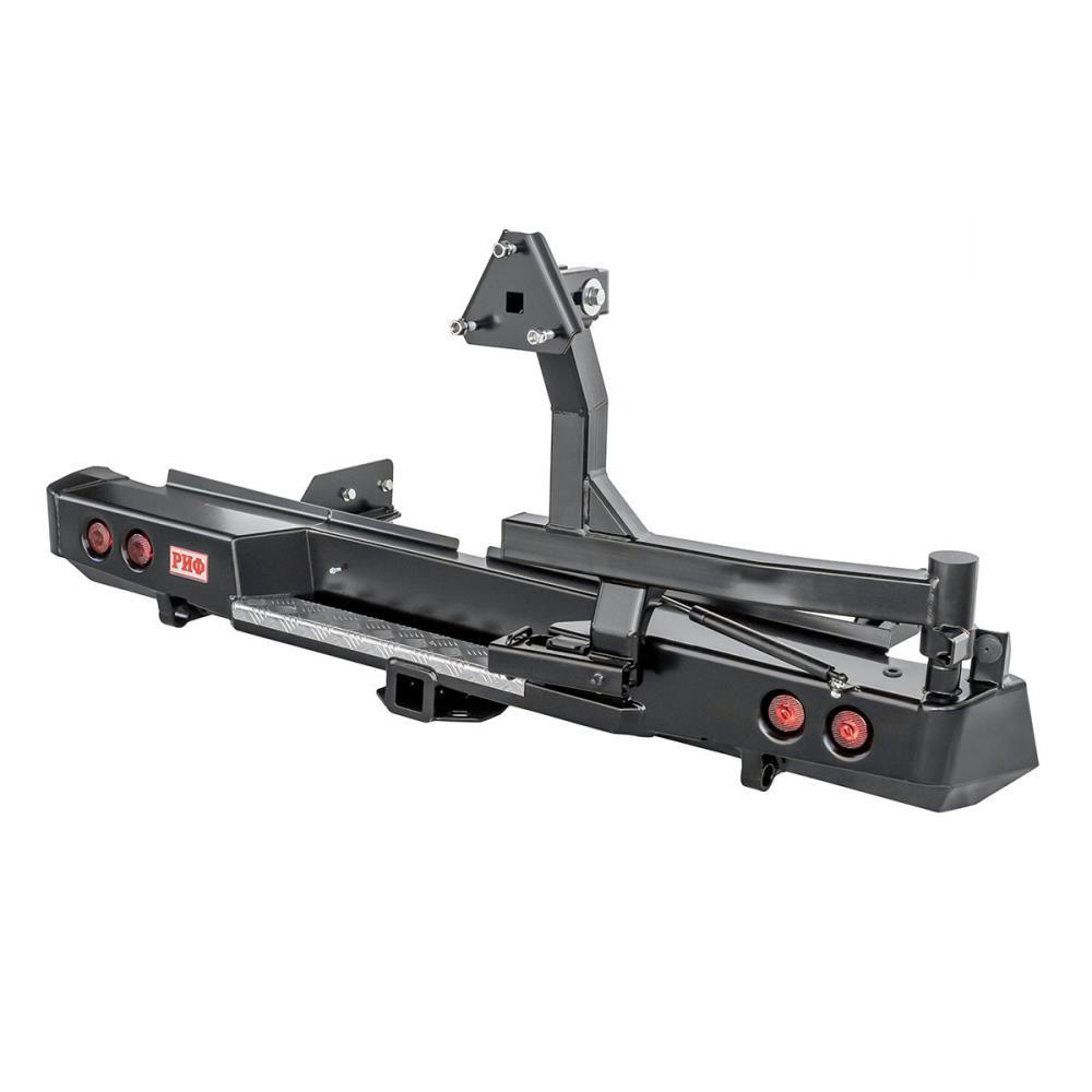 Бампер РИФ силовой задний Mitsubishi L200 2019+ с квадратом под фаркоп