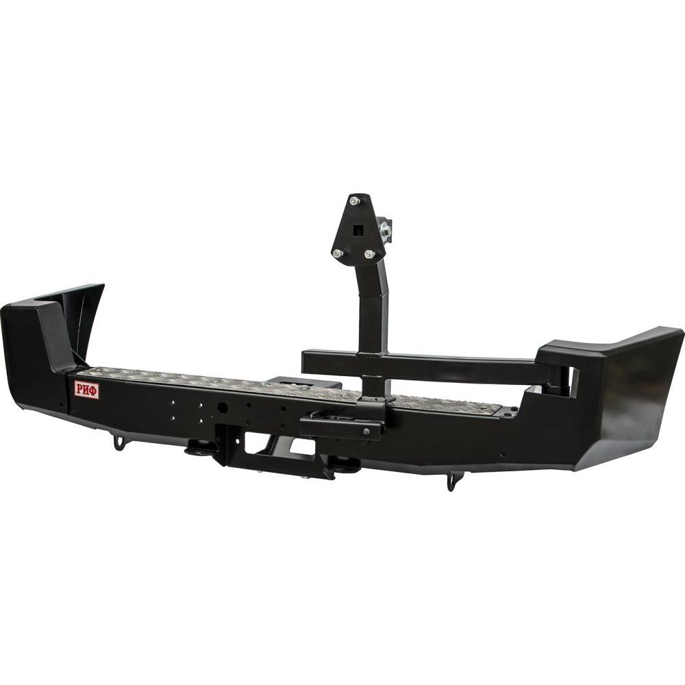 Бампер РИФ силовой задний УАЗ Патриот (2005-2014) с площадкой под лебедку и калиткой