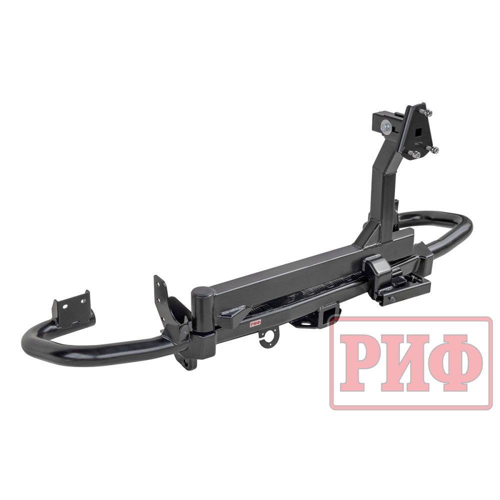 Бампер РИФ силовой задний УАЗ Патриот 2015+ c квадратом под фаркоп и калиткой