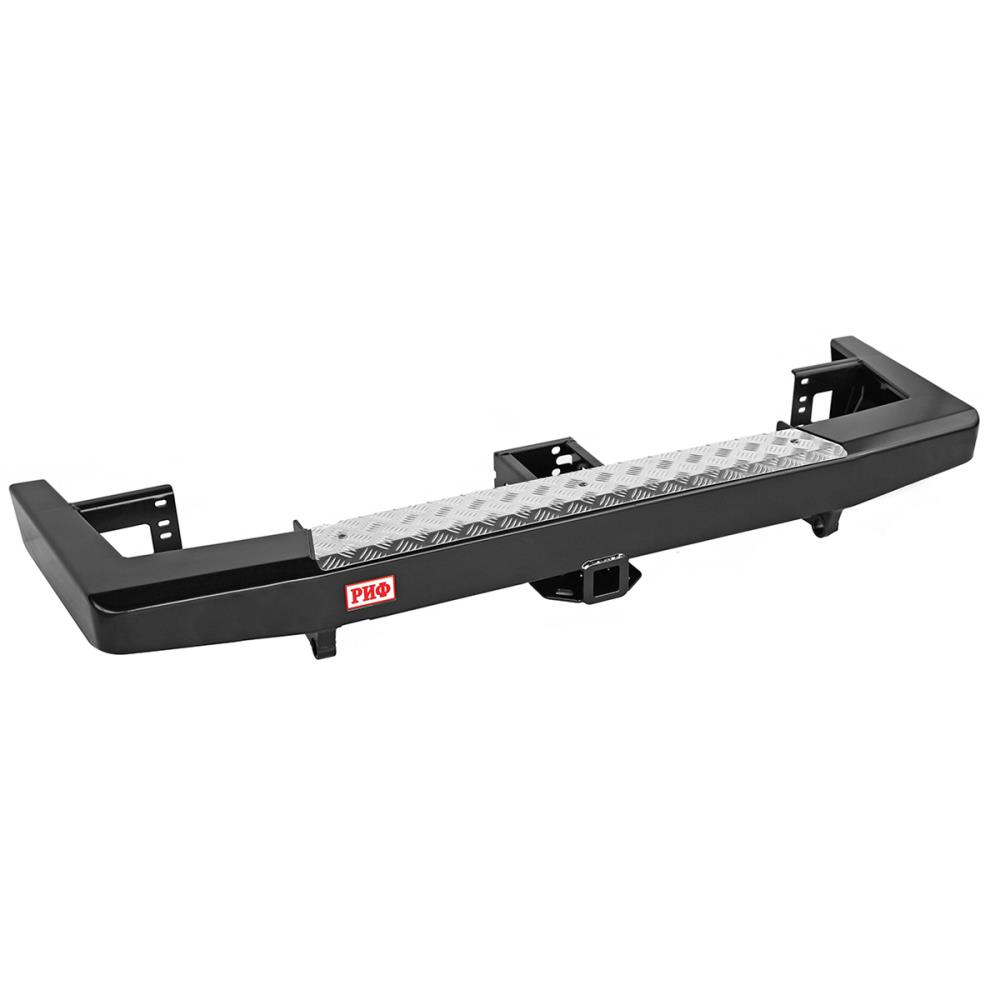 Бампер РИФ силовой задний УАЗ Патриот 2015+ с квадратом под фаркоп