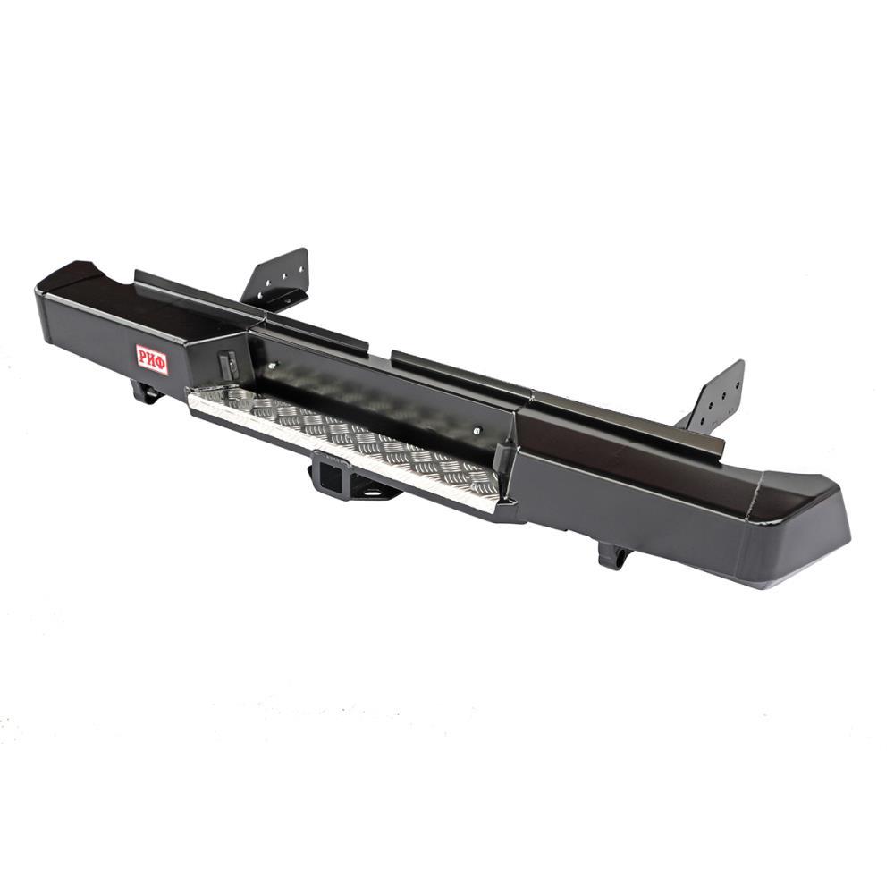 Бампер РИФ задний Mitsubishi L200 2015+ с квадратом под фаркоп