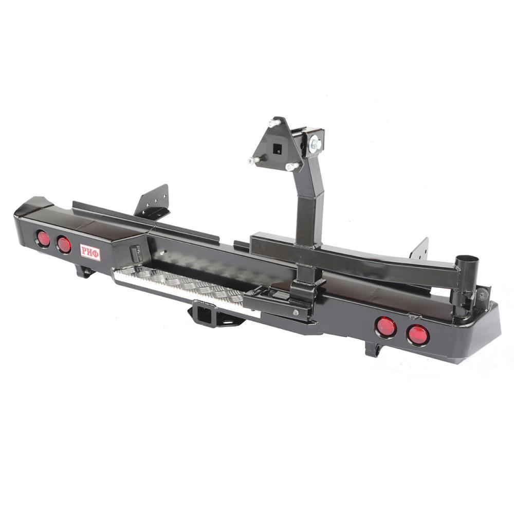 Бампер РИФ задний Mitsubishi L200 2015+ с квадратом под фаркоп