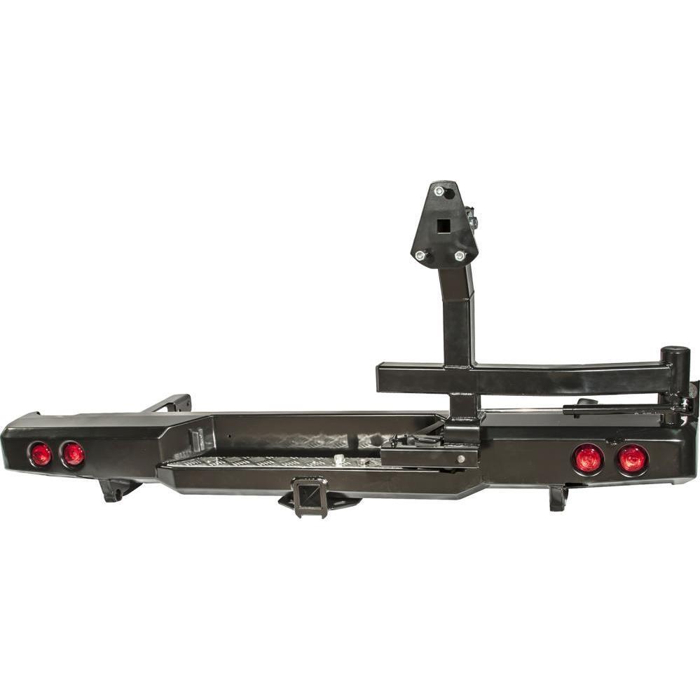 Бампер РИФ задний Toyota Hilux 2005-2014 с квадратом под фаркоп