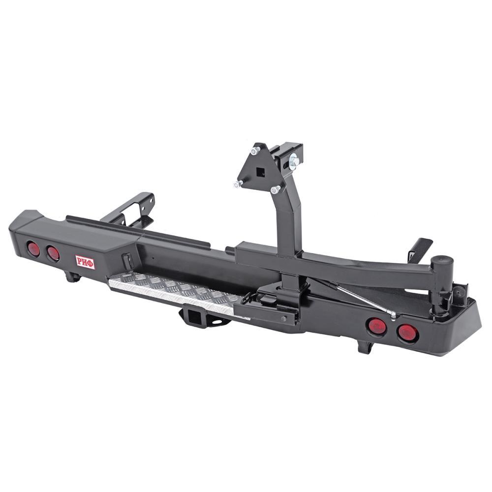 Бампер РИФ задний Toyota Hilux 2015+ с квадратом под фаркоп