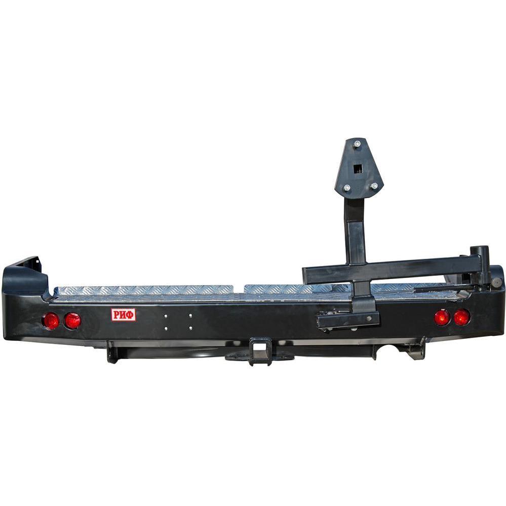 Бампер РИФ задний Toyota Land Cruiser 105 с квадратом под фаркоп