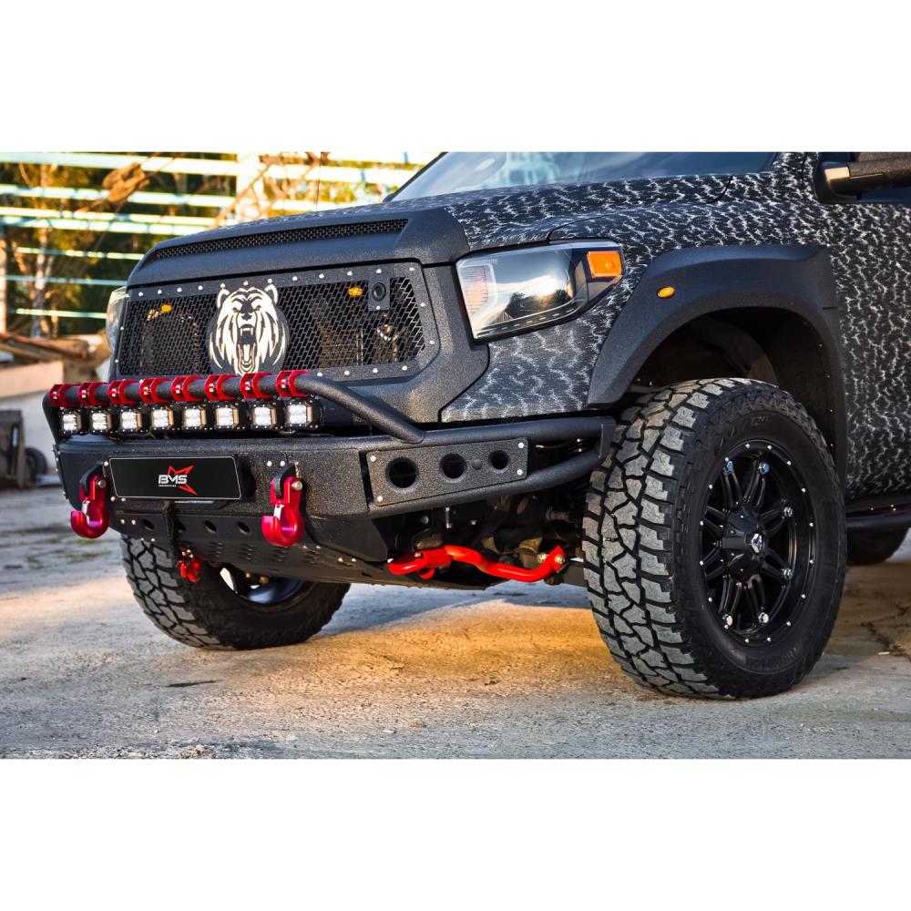 Бампер силовой передний BMS из трубы Toyota Tundra 2014-