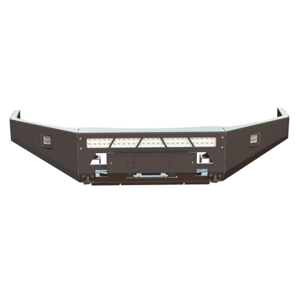 Бампер силовой передний Mitsubishi Pajero Sport 2016+ c противотуманными фарами и дальним светом