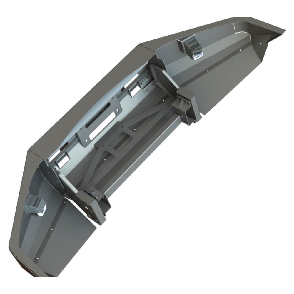 Бампер силовой передний Mitsubishi Pajero Sport 2016+ c противотуманными фарами и дальним светом