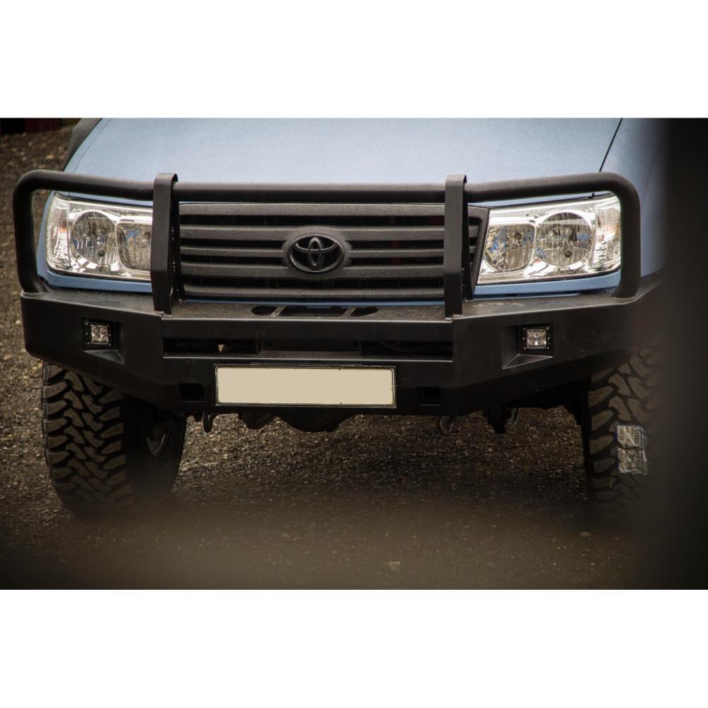 Бампер силовой передний STC Toyota Land Cruiser 100 с защитой фар