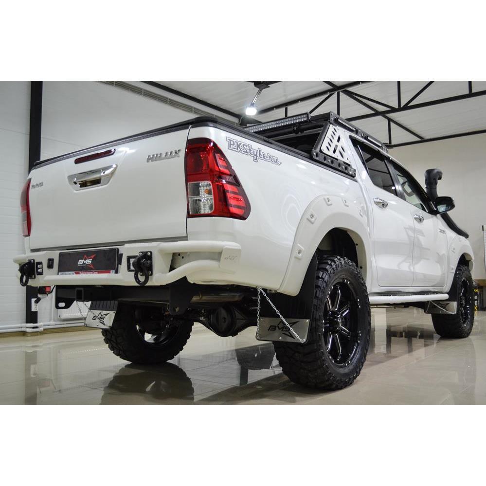 Бампер силовой задний BMS из трубы Тойота Хайлюкс Рево 2015+