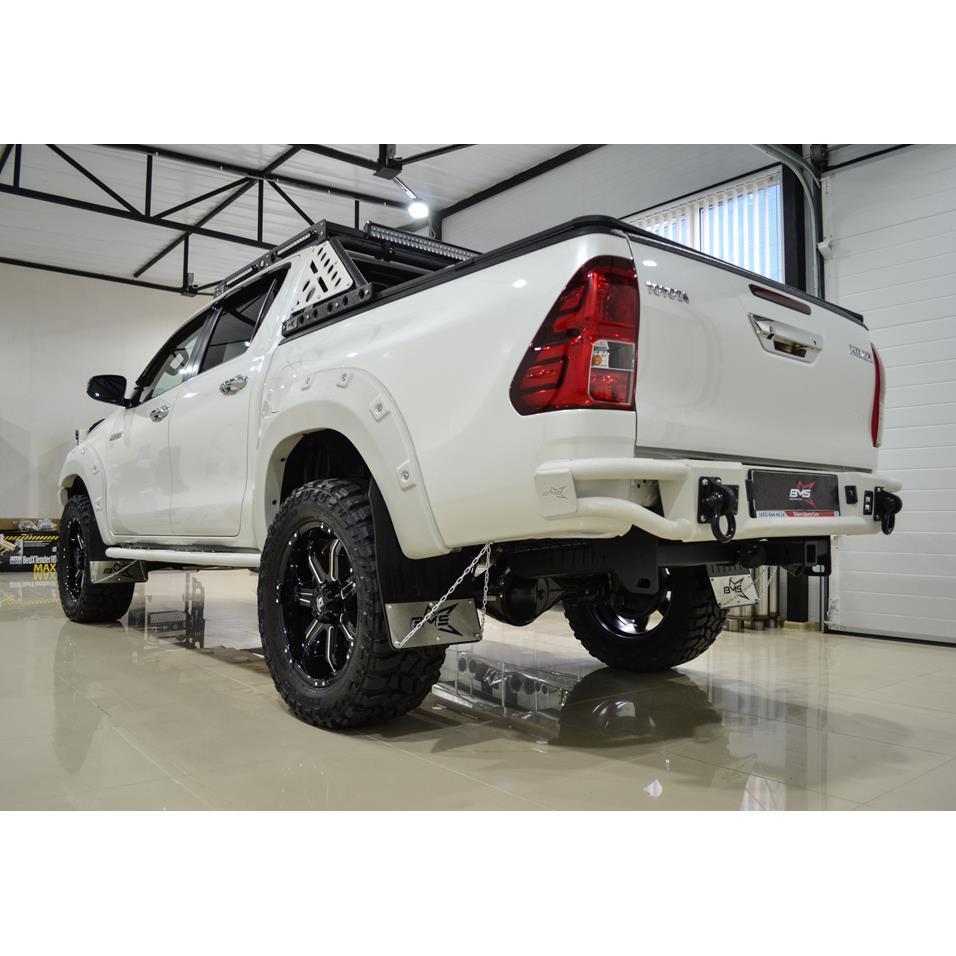 Бампер силовой задний BMS из трубы Тойота Хайлюкс Рево 2015+