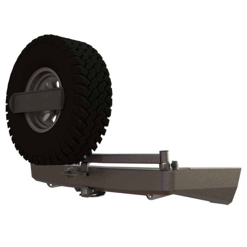 Бампер силовой задний Mitsubishi Pajero Sport 2008-2015 c квадрат под фаркоп и калитка