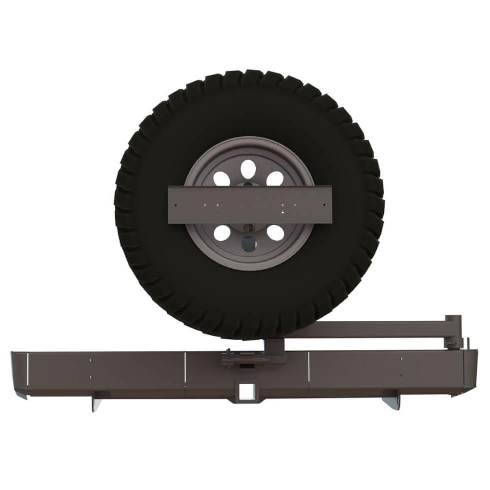 Бампер силовой задний Mitsubishi Pajero Sport 2016+ c квадрат под фаркоп и калиткой