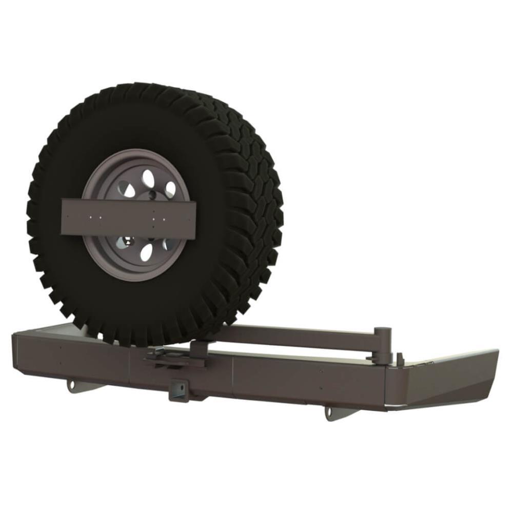 Бампер силовой задний Mitsubishi Pajero Sport 2016+ c квадрат под фаркоп и калиткой