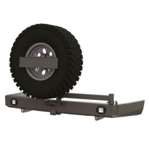 Бампер силовой задний Mitsubishi Pajero Sport 2016+ c квадрат под фаркоп