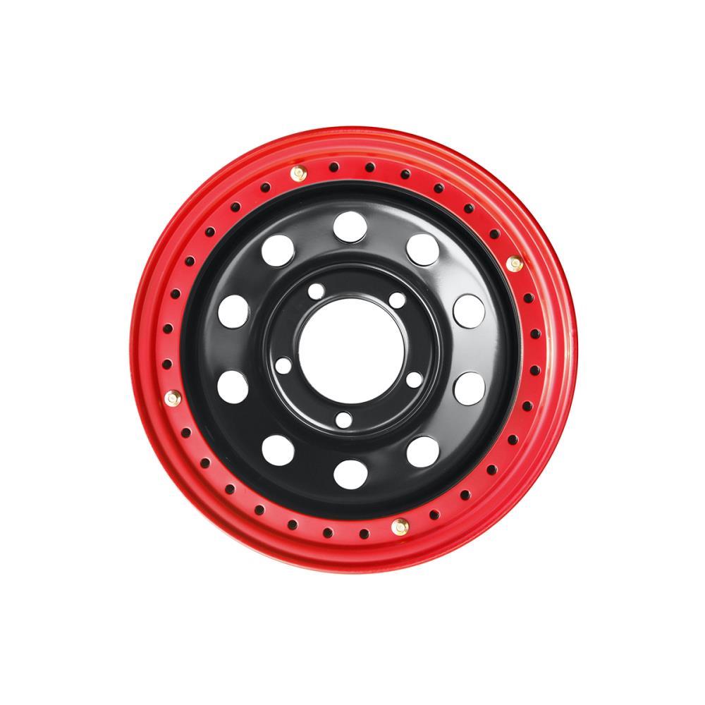 Диск усиленный Тойота Ленд Крузер 100 стальной черный 5x150 8xR16 d113 ET-14 с бедлоком (красный)