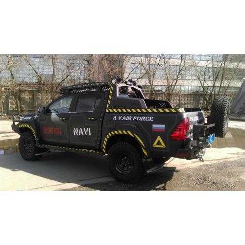 Дуга безопасности многофункциональная увеличенная Toyota HILUX до и после 2015