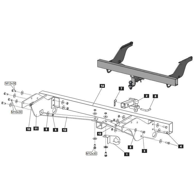 Фаркоп Балтекс Прицеп до 2800 кг