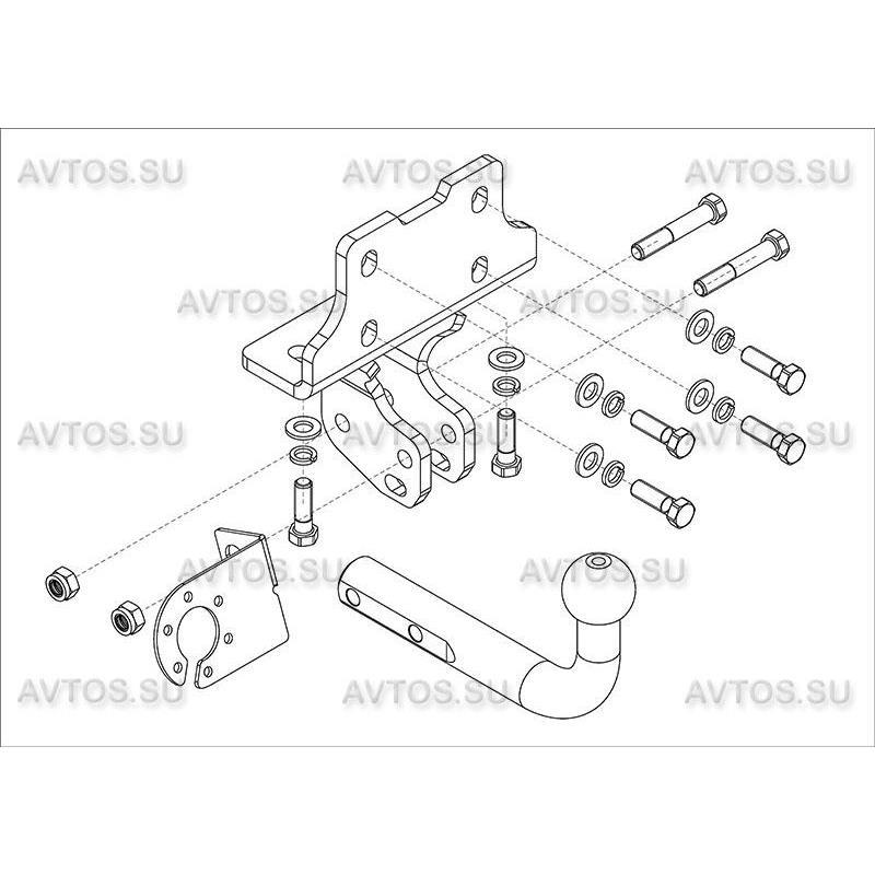 Фаркоп (Фаркоп) Toyota Land Cruiser Prado 120 / 150 (2003-2009/2009-)