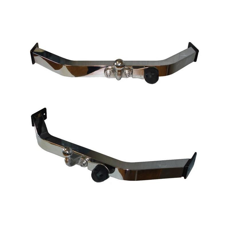 Фаркоп с нержавеющей накладкой Toyota Land Cruizer Prado 120 с колпачком из нержавейки