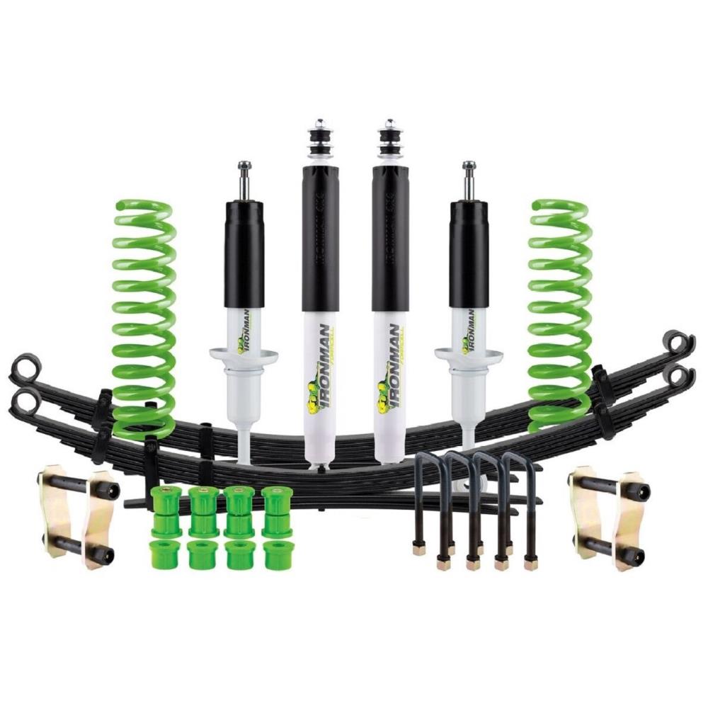 Комплект подвески Ironman Nissan Navara D40 4cyl Diesel и V6 Petrol амортизаторы Foam Cell масляные нагрузка перед до 50 кг зад до 300 кг лифт 35-40 мм