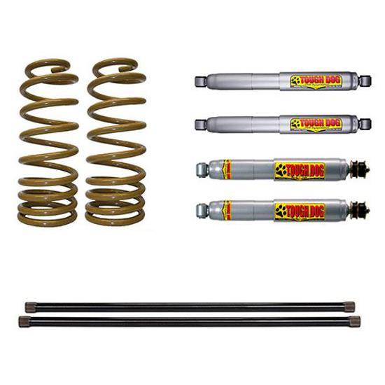 Комплект подвески Tough Dog Toyota Land Cruiser 100 Дизель амортизаторы Foam Cell масляные нагрузка от 300+ кг лифт 25 мм