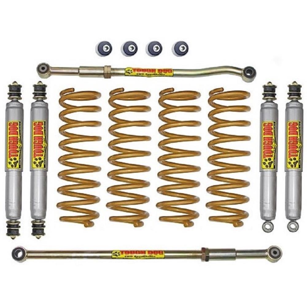 Комплект подвески Tough Dog Toyota Land Cruiser 80/105 амортизаторы RALPH Foam Cell масляные нагрузка перед 110 кг зад 500+ кг лифт 75 мм