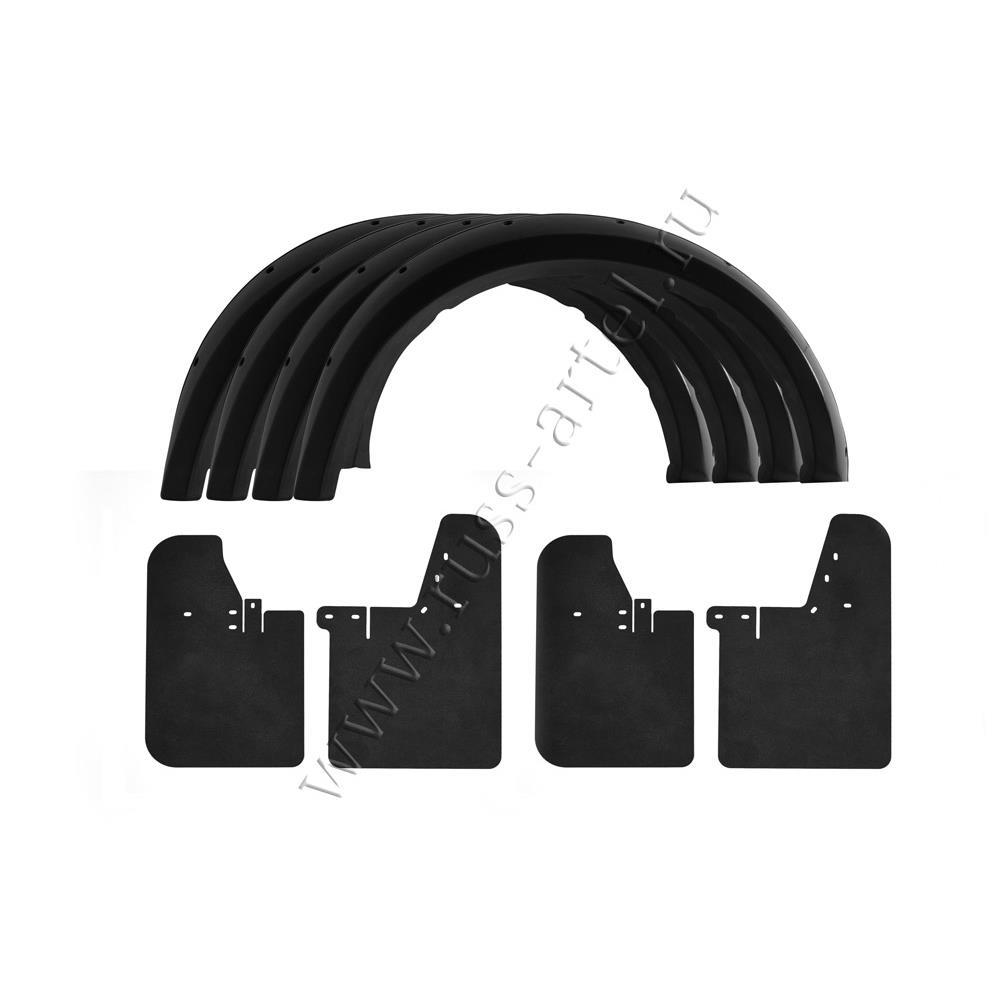 Комплект (Расширители колесных арок (широкие) и брызговики с выносом 50мм) Mitsubishi L200 2006-2013