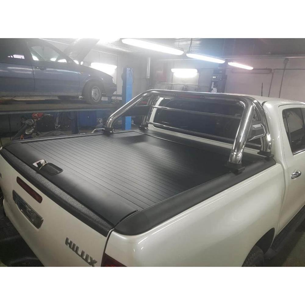 Крышка рольставни с дугой (нерж. сталь) ROLLER LID на Toyota Hilux Revo (2015-2019)