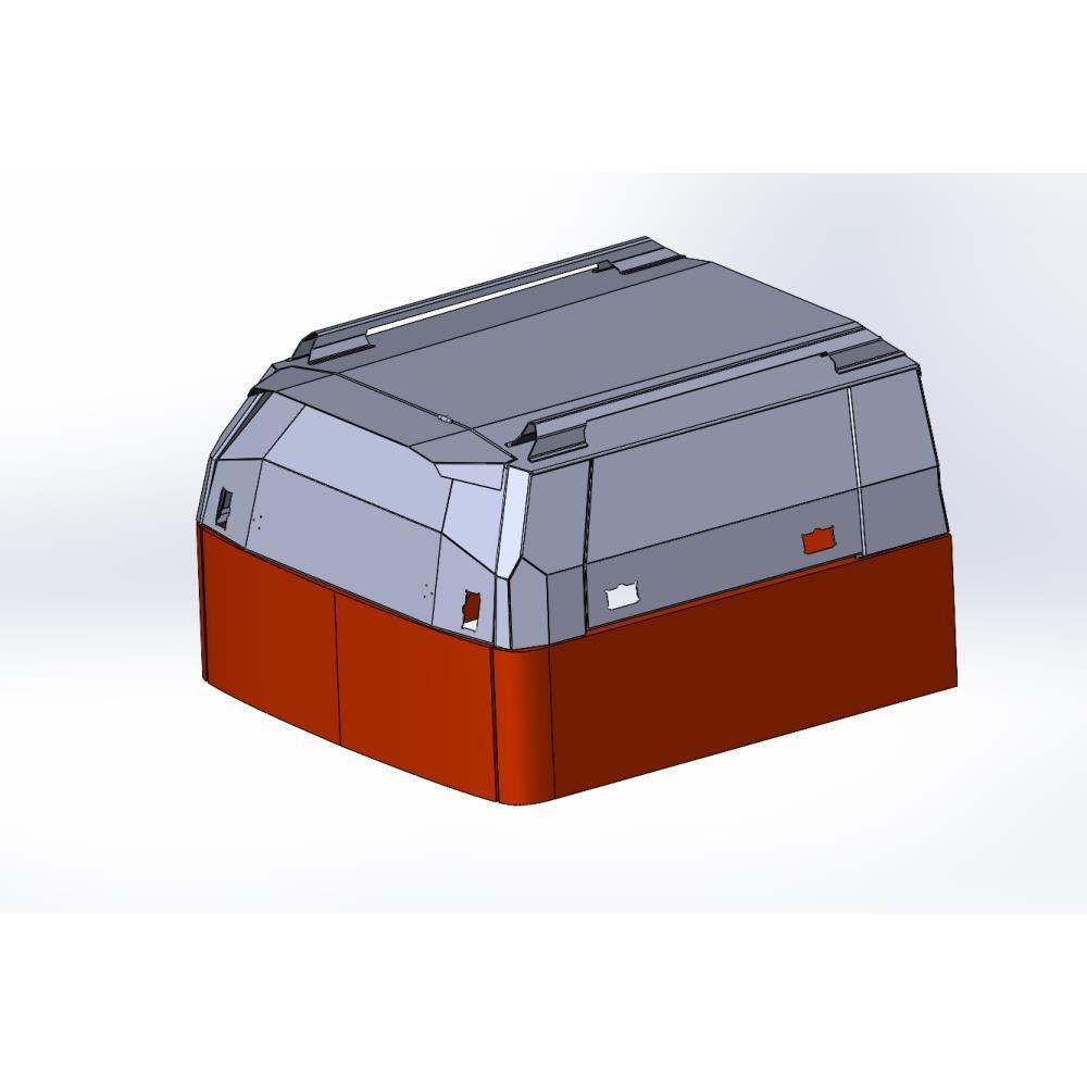 Кунг экспедиционный V-го поколения алюминиевый крышенный в цвет кузова - Volkswagen Amarok