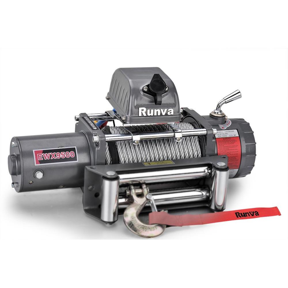 Лебёдка электрическая 12V Runva 9500 lbs 4350 кг