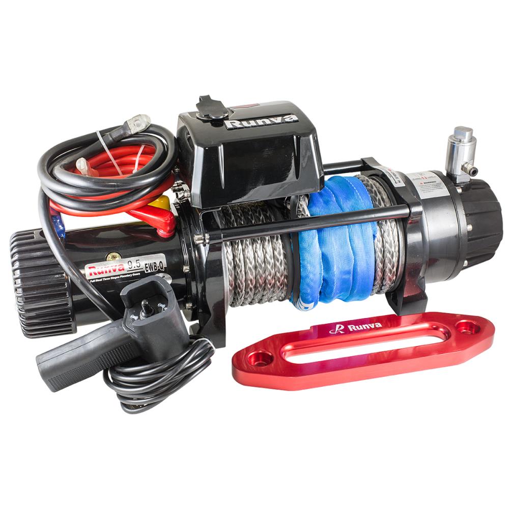 Лебёдка электрическая 12V Runva 9500 lbs 4350 кг влагозащищенная