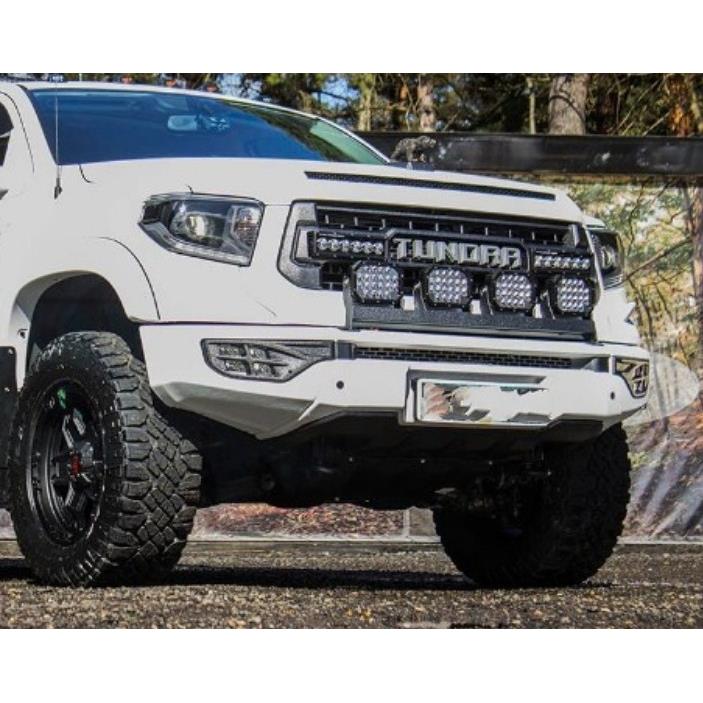Передний композитный 6 мм. силовой бампер с доп.светом Тойота Тундра 2014г.+