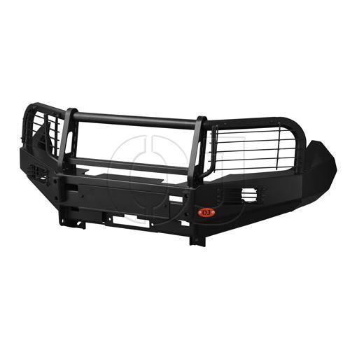 Передний силовой бампер OJ серии Трофи с вертикальной площадкой лебёдки Nissan Navara